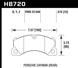 Porsche Cayenne Brake Pads - Front - Hawk Performance - LTS - `08-`15